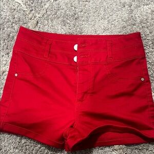 love, Fire High-Waist Red Women’s Shorts